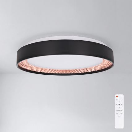 Brilagi - Luminaria de techo LED regulable WALDO LED/48W/230V 3000–6500 K Ø 40 cm negro/dorado + mando a distancia