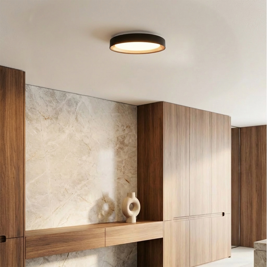 Brilagi - Luminaria de techo LED regulable WALDO LED/48W/230V 3000–6500 K Ø 40 cm negro/dorado + mando a distancia