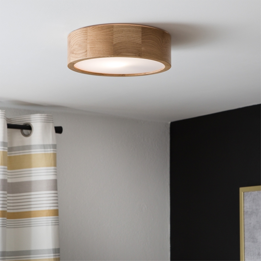 BRILAGI - Luminaria de techo LED RGBW regulable CARVALHO 1xE27/12W/230V 2700–6500K roble, Ø 27,5 cm