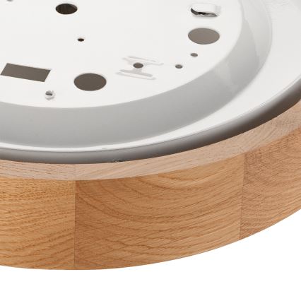 Brilagi - Luminaria de techo LED RGBW regulable CARVALHO 1xE27/9W/230V 2700–6500K Wi-Fi roble, Ø 27,5 cm