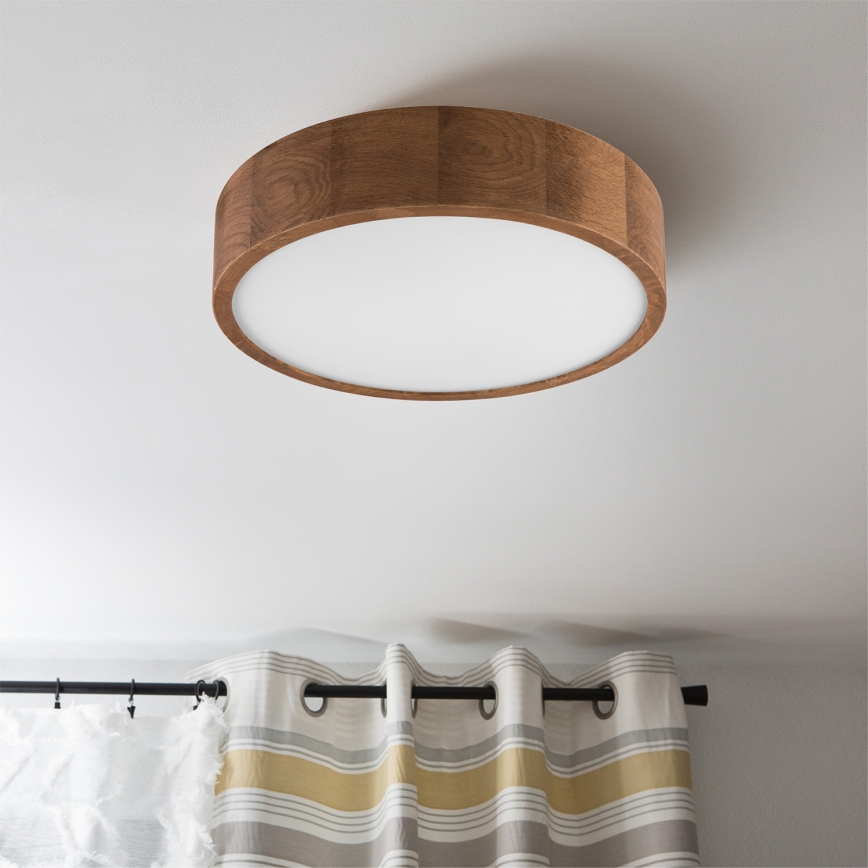 Brilagi - Lámpara de techo regulable LED RGBW CARVALHO 2xE27/9W/230V 2700-6500K Wi-Fi, roble, Ø 37,5 cm