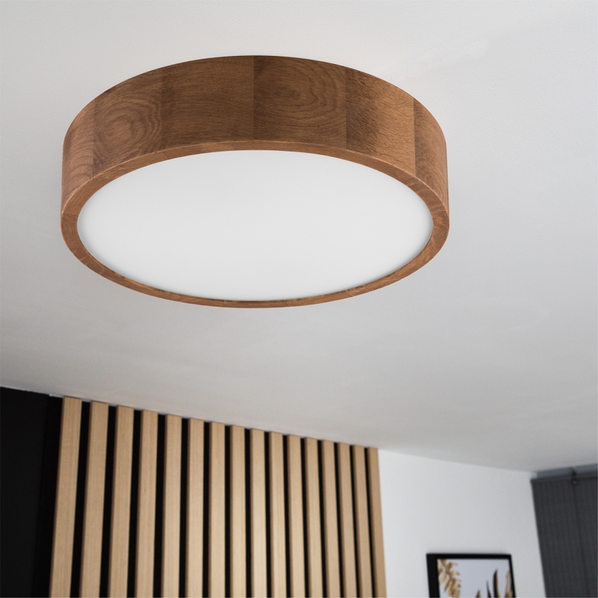 Brilagi - Lámpara de techo regulable LED RGBW CARVALHO 2xE27/9W/230V 2700-6500K Wi-Fi, roble, Ø 37,5 cm