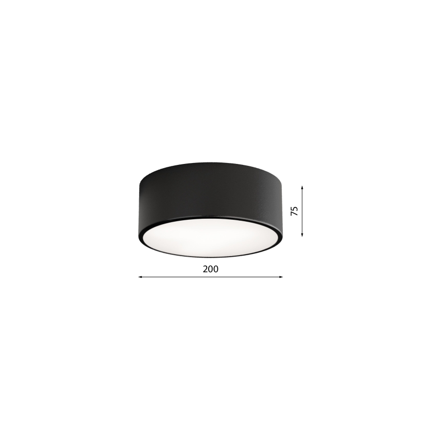 BRILAGI - Luminaria de techo LED RGBW regulable CLARE 1xE27/12W/230V 2700-6500K Ø 20 cm negra