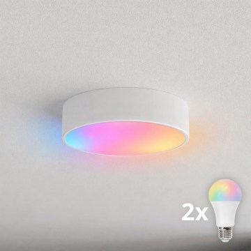 Brilagi - Lámpara de techo LED RGBW regulable CLARE 2xE27/9W/230V 2700-6500K Ø 30 cm Wi-Fi blanca
