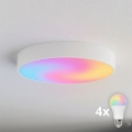 Brilagi - Lámpara de techo LED RGBW regulable CLARE 4xE27/9W/230V 2700-6500K Ø 50 cm Wi-Fi blanca