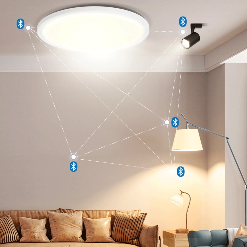 Brilagi - Plafón LED RGBW regulable VIBE LED/24W/230V 3000-6500K Ø 26 cm blanco + mando a distancia