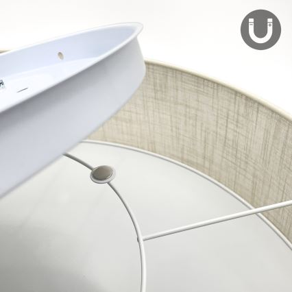 Brilagi - Lámpara de techo LED SIRIJA 4xE27/60W/230V Ø 60 cm color crema