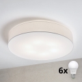 Brilagi - Lámpara de techo LED SIRIJA 6xE27/15W/230V diámetro 80 cm blanca