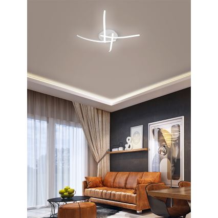 Brilagi - Luminaria de techo LED STRIPES LED/32W/230V 60x60 cm blanca