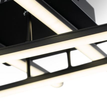 Brilagi - Lámpara de techo STRIPES LED/37W/230V 68x68 cm negra