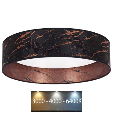 Brilagi - Lámpara de techo LED VELVET LED/24W/230V Ø 40 cm 3000/4000/6400K negro/cobre