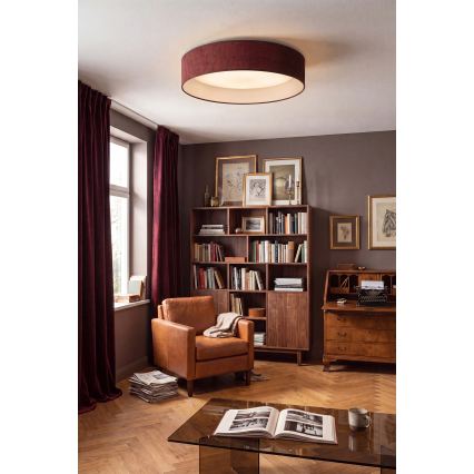 Brilagi - Lámpara de techo LED VELVET SIMPLE LED/24W/230V 3000K Ø 45 cm color burdeos