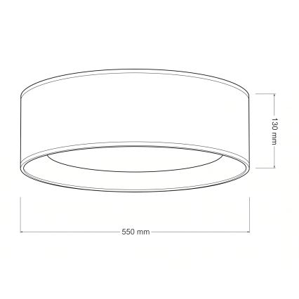 Brilagi - Lámpara de techo LED VELVET SIMPLE LED/36W/230V 3000 K Ø 55 cm gris