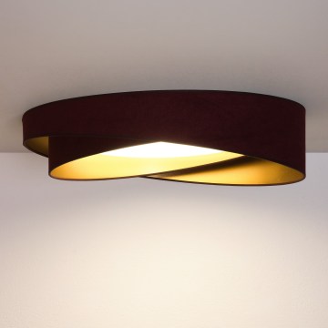 BRILAGI - Lámpara de techo LED VELVET TWIST LED/24W/230V 4000K Ø 55 cm burdeos/dorado