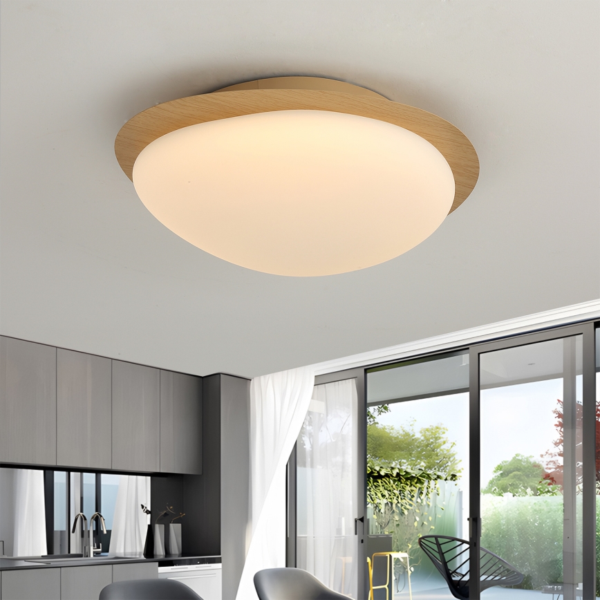 Brilagi - Lámpara de techo LED VISBY WOOD LED/18W/230V Ø 38 cm marrón
