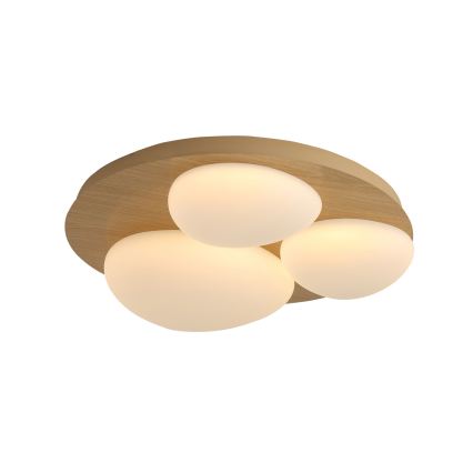 Brilagi - Lámpara de techo LED VISBY WOOD LED/36W/230V Ø 50 cm marrón