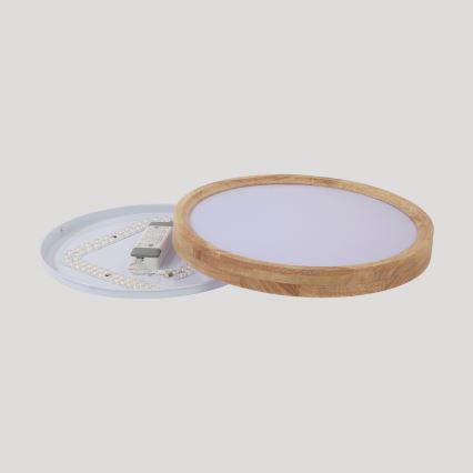 Brilagi - Luminaria de techo LED WOODROUND LED/30W/230V 3000/4000/6000K, Ø 40 cm, madera, IRC 90
