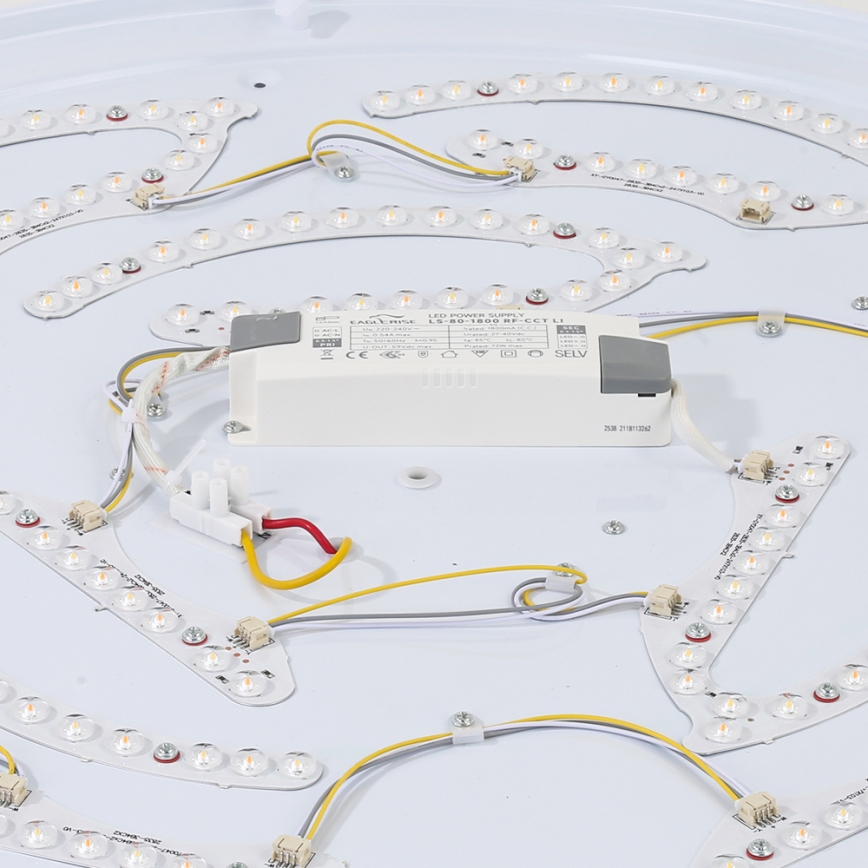 Brilagi - Luminaria LED de techo WOODROUND LED/70W/230V 3000/4000/6000K diámetro 80 cm madera IRC 90