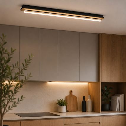 BRILAGI - Lámpara de techo LED WOODY FLAT LED/25W/230V 118 cm roble/negro