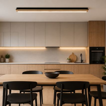BRILAGI - Lámpara de techo LED WOODY FLAT LED/25W/230V 118 cm roble/negro