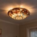 Brilagi - Lámpara de techo MIRABELLA estilo Tiffany con vitral, 2xE27/60W/230V, diámetro 40 cm