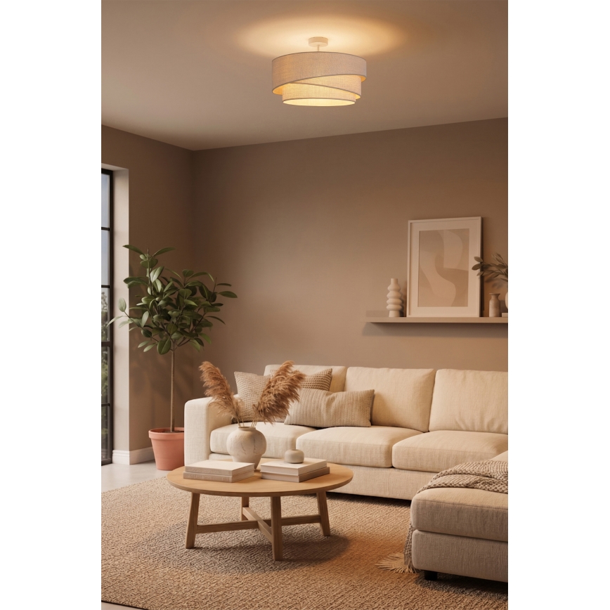 Brilagi - Lámpara de techo montada en superficie ARROW 1xE27/60W/230V Ø 45 cm beige