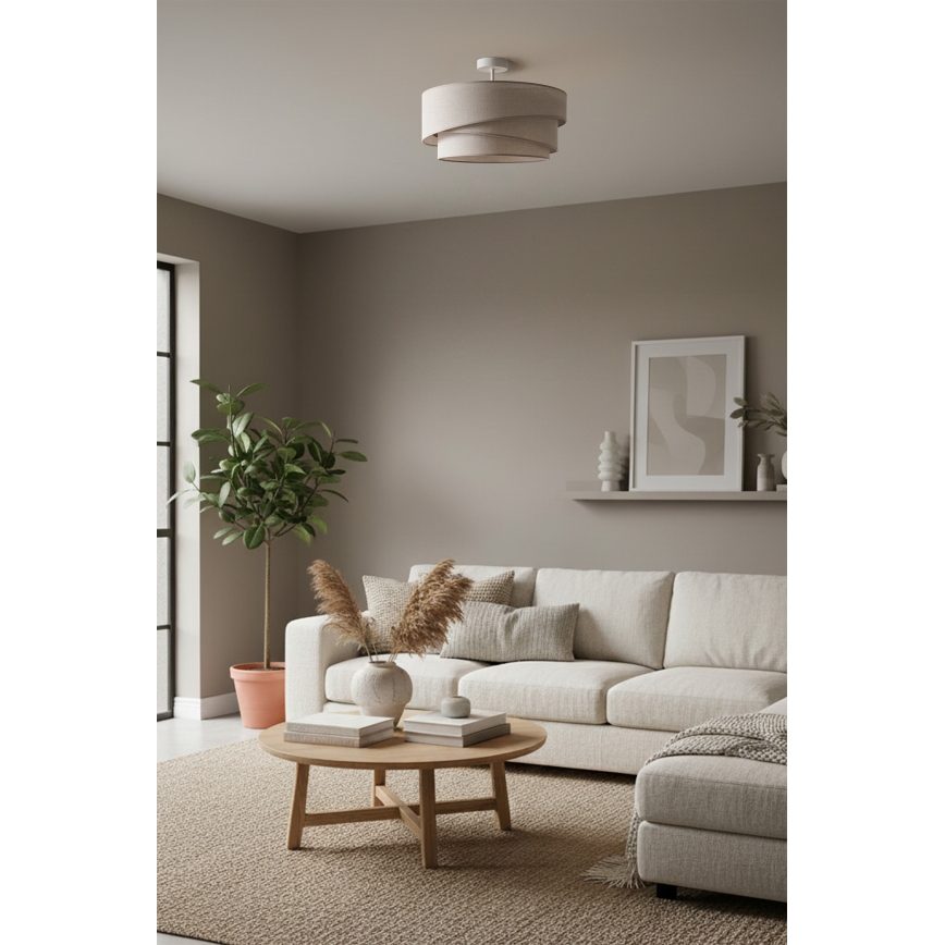 Brilagi - Lámpara de techo montada en superficie ARROW 1xE27/60W/230V Ø 45 cm beige