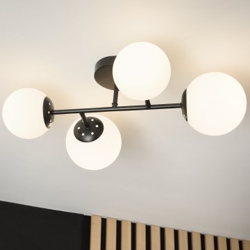 Brilagi - Lámpara de techo montada en superficie MALONY 4xE14/20W/230V negra