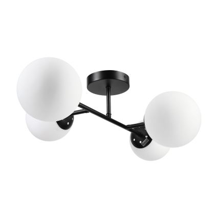 Brilagi - Lámpara de techo montada en superficie MALONY 4xE14/20W/230V negra