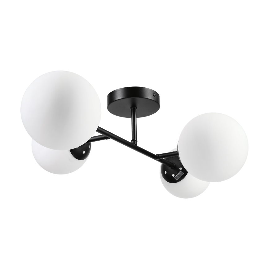 Brilagi - Lámpara de techo montada en superficie MALONY 4xE14/20W/230V negra