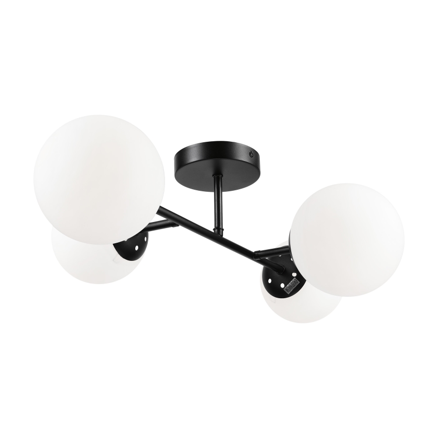 Brilagi - Lámpara de techo montada en superficie MALONY 4xE14/20W/230V negra