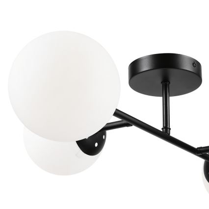 Brilagi - Lámpara de techo montada en superficie MALONY 4xE14/20W/230V negra