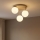 Brilagi - Lámpara de techo montada en superficie MILO ECRU 3xE27/60W/230V beige/dorado