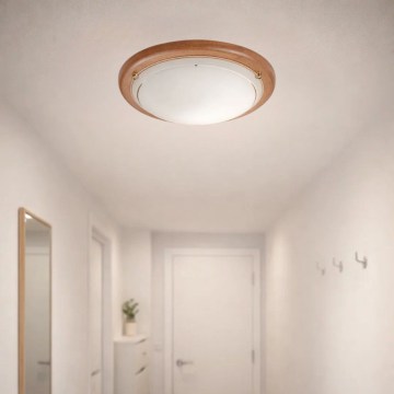 Brilagi - Lámpara de techo ORBIS 1xE27/60W/230V Ø 30 cm acabado en pino