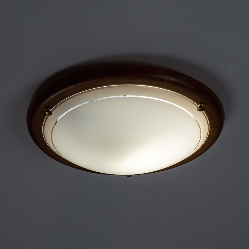BRILAGI - Lámpara de techo ORBIS 1xE27/60W/230V Ø 30 cm acabado en pino
