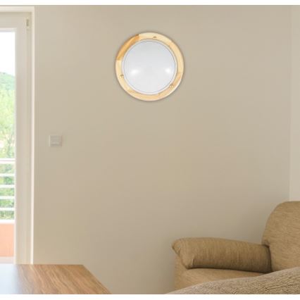 BRILAGI - Lámpara de techo ORBIS 1xE27/60W/230V Ø 30 cm pino