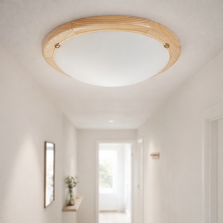 BRILAGI - Lámpara de techo ORBIS 1xE27/60W/230V Ø 30 cm pino