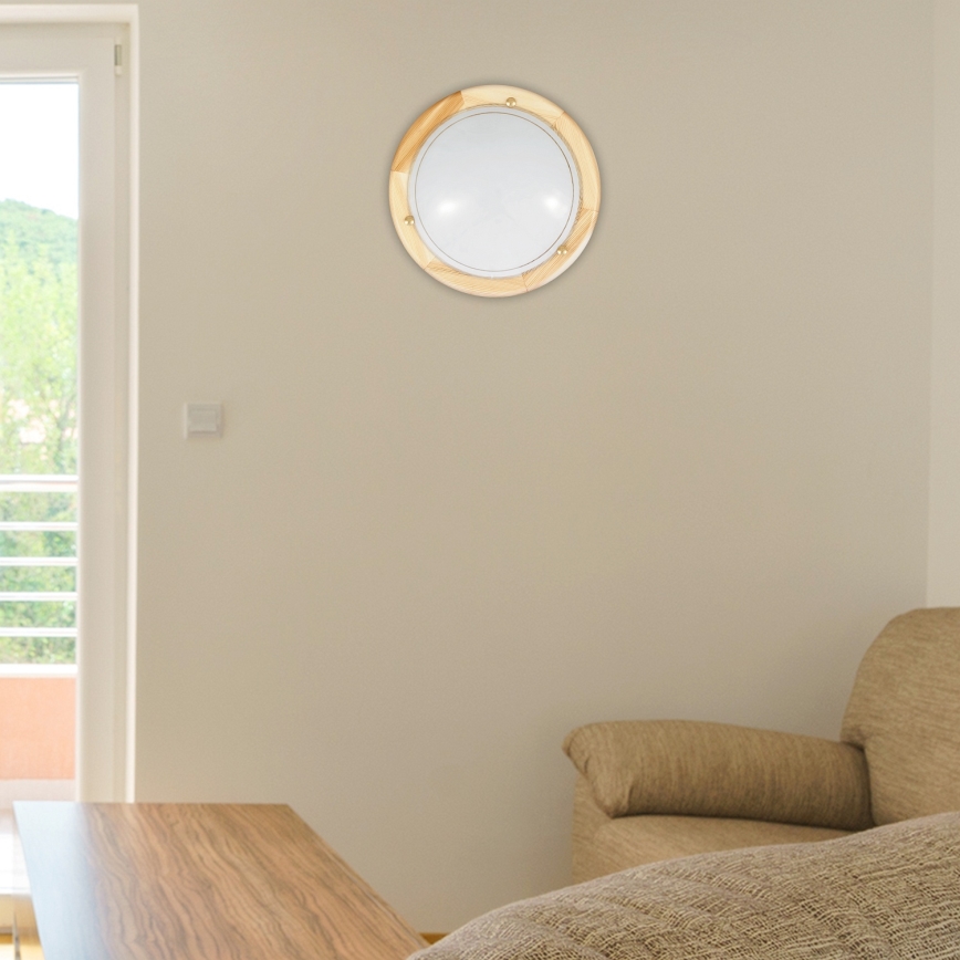 BRILAGI - Lámpara de techo ORBIS 1xE27/60W/230V Ø 30 cm pino