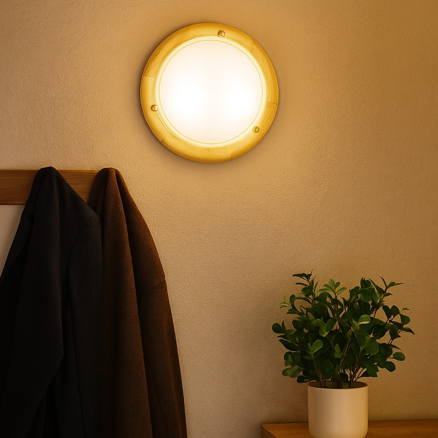 BRILAGI - Lámpara de techo ORBIS 1xE27/60W/230V Ø 30 cm pino