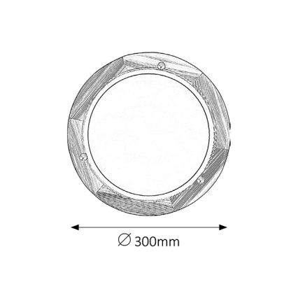 BRILAGI - Lámpara de techo ORBIS 1xE27/60W/230V Ø 30 cm pino