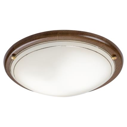 Brilagi - Lámpara de techo ORBIS 2xE27/60W/230V Ø 38 cm acabado pino