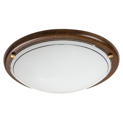 Brilagi - Lámpara de techo ORBIS 2xE27/60W/230V Ø 38 cm acabado pino