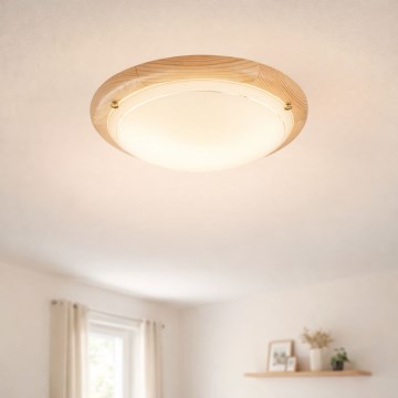 Brilagi - Lámpara de techo ORBIS 2xE27/60W/230V Ø 38 cm pino