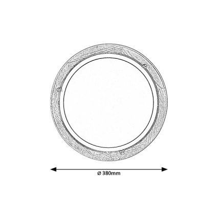 Brilagi - Lámpara de techo ORBIS 2xE27/60W/230V Ø 38 cm pino