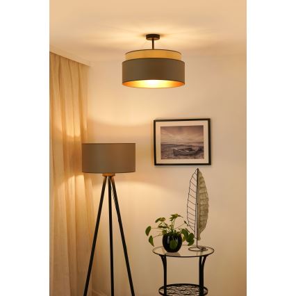 Brilagi - Lámpara de techo empotrada OREGON VEGE 1xE27/15W/230V diámetro 45 cm gris