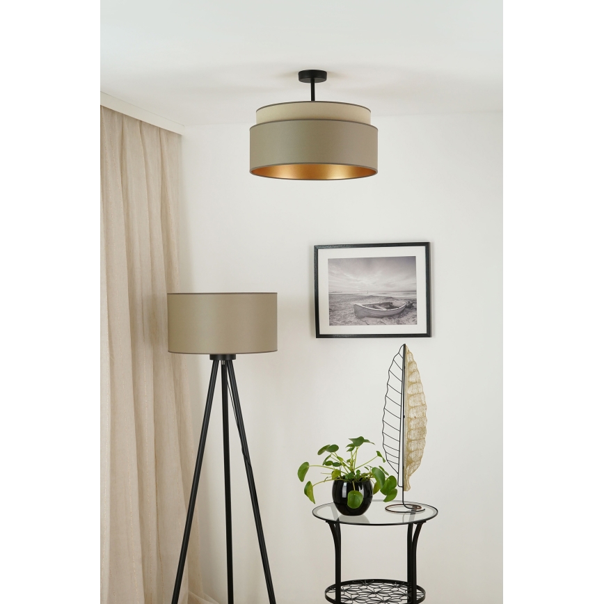 Brilagi - Lámpara de techo empotrada OREGON VEGE 1xE27/15W/230V diámetro 45 cm gris