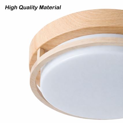 Brilagi - Lámpara de techo ORINO 2xE27/40W/230V, diámetro 27 cm, acabado madera/roble