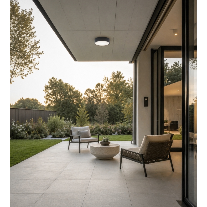 Brilagi - Lámpara de techo para baño CLARE 1xE27/24W/230V Ø 20 cm antracita IP54