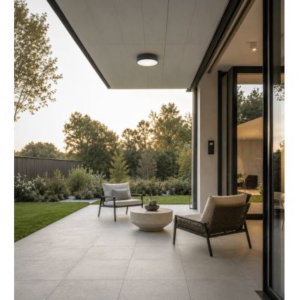 Brilagi - Lámpara de techo para baño CLARE 2xE27/24W/230V Ø 30 cm antracita IP54