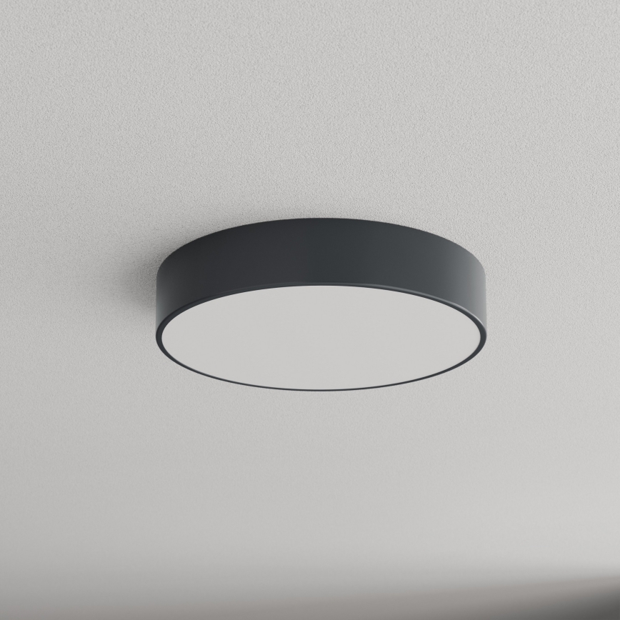 Brilagi - Plafón de techo para baño CLARE, 3x E27, máx. 24 W, 230 V, Ø 40 cm, antracita, IP54
